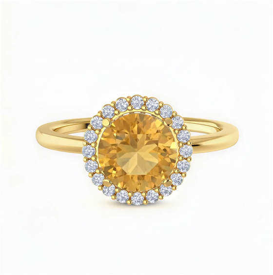 Anello Gazzola Gioielli Donna Amuleto in Oro giallo Quarzo 0.62 Ct AN-900A-72-2-9-13-CI-BR-N-DEF-VS - AN-900A-72-2-9-13-CI-BR-N-DEF-VS